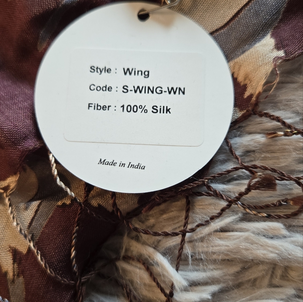 Dupatta 100% Silk Scarf NWT - Picture 2 of 9